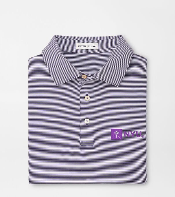 New York University Jubilee Stripe Performance Polo