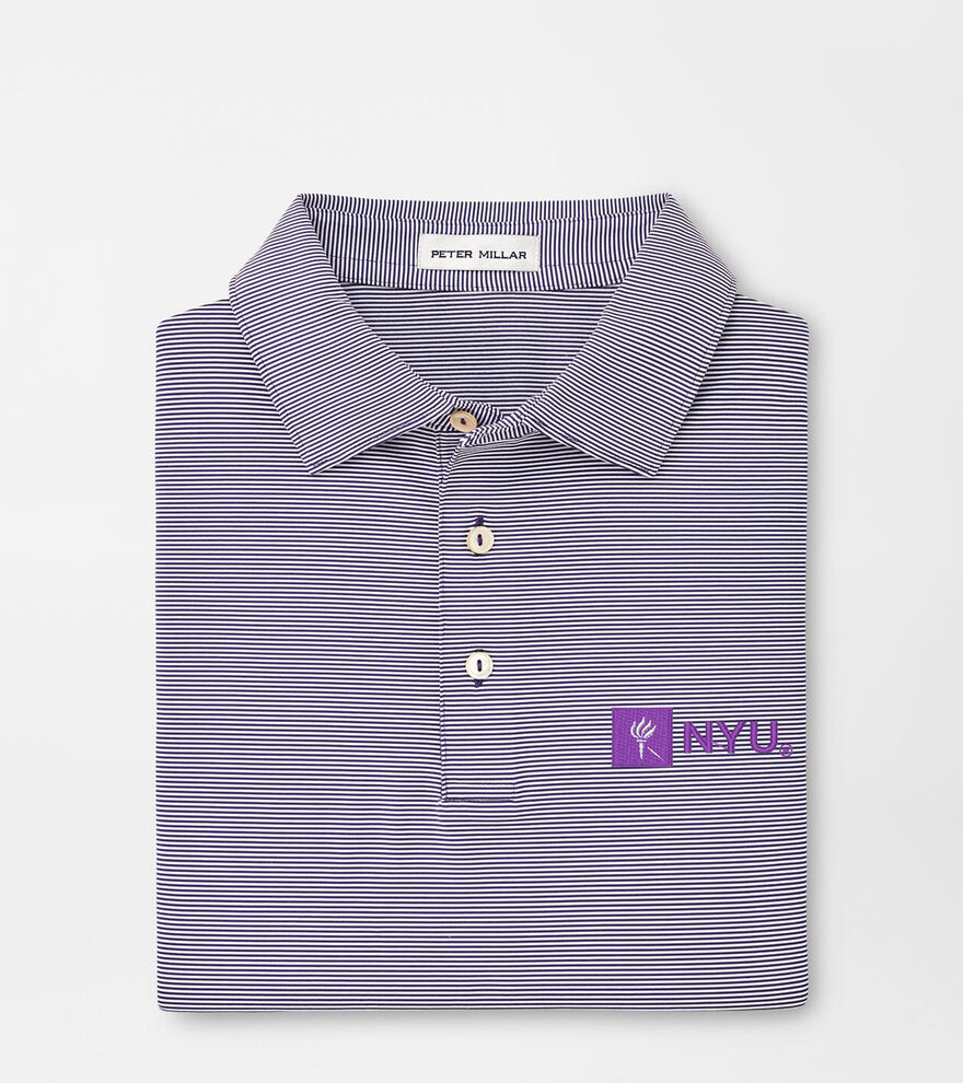 New York University Jubilee Stripe Performance Polo image number 1