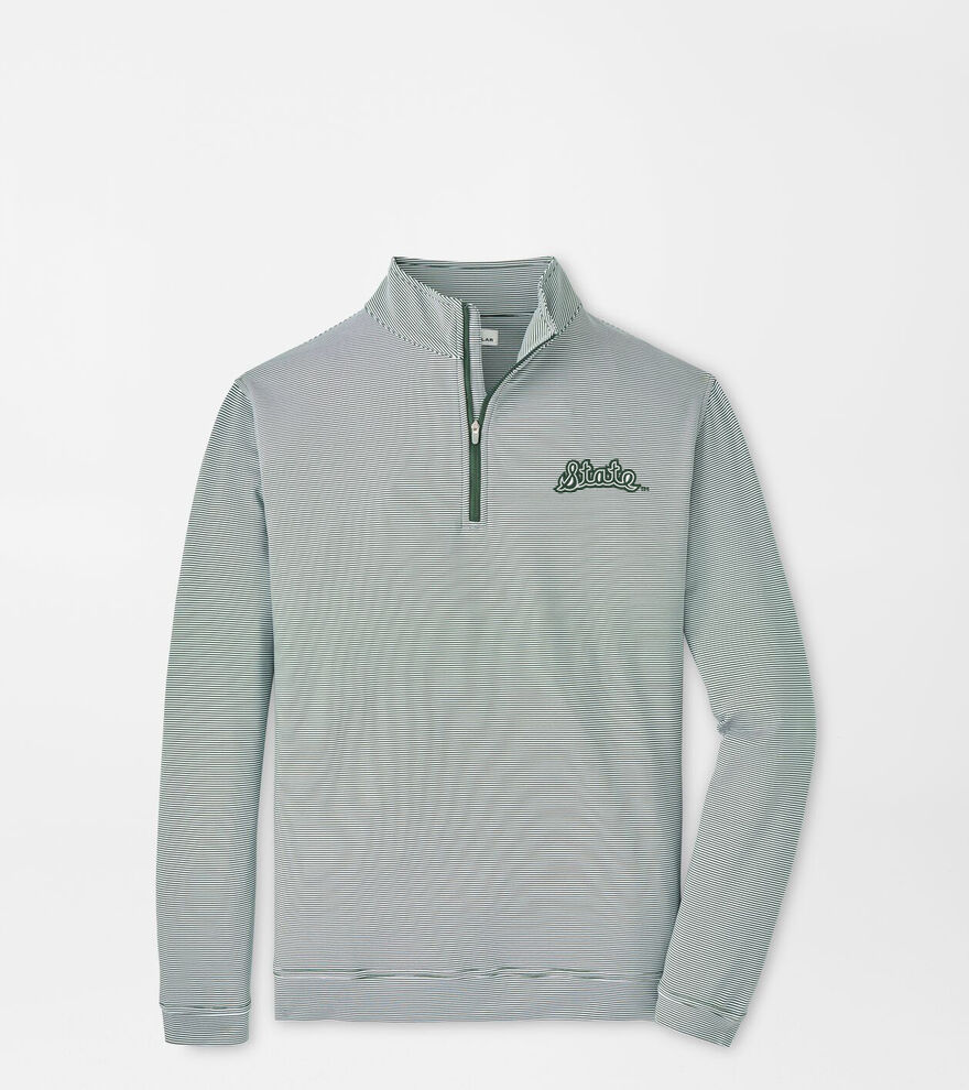 Michigan State Vault Perth Mini-Stripe Performance Pullover image number 1
