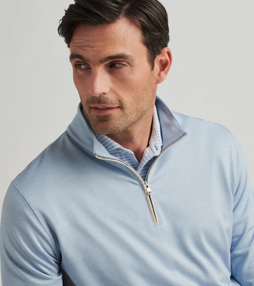 Albatross Cotton-Blend Piqué Quarter-Zip image number 5