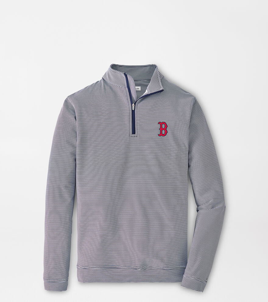Boston Red Sox Perth Sugar Stripe Performance Quarter-Zip image number 1
