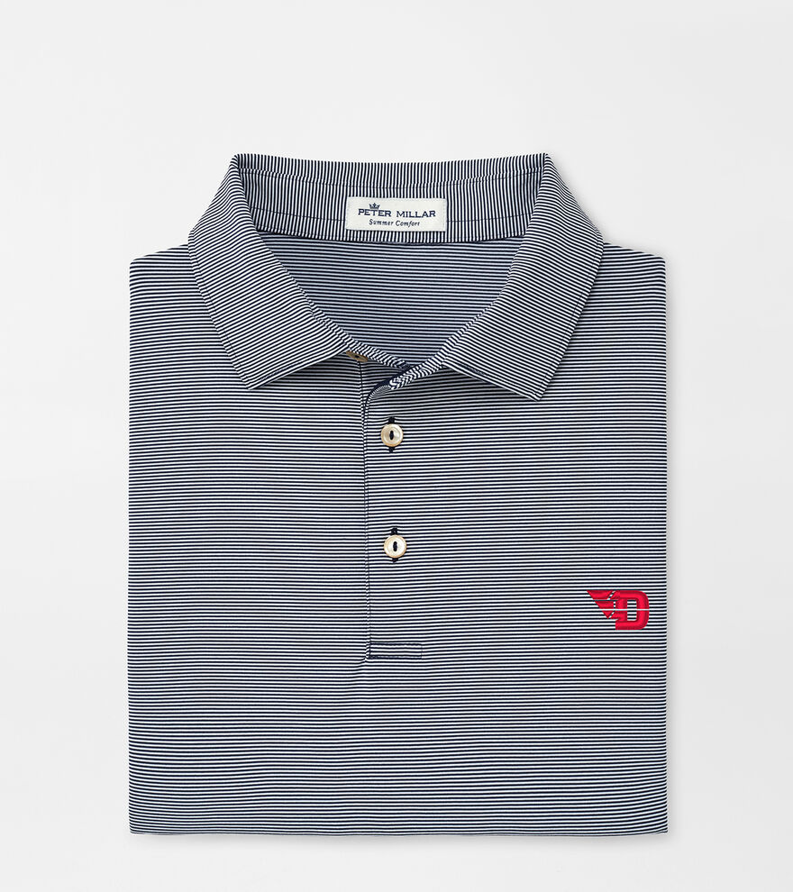 University of Dayton Jubilee Stripe Performance Polo image number 1