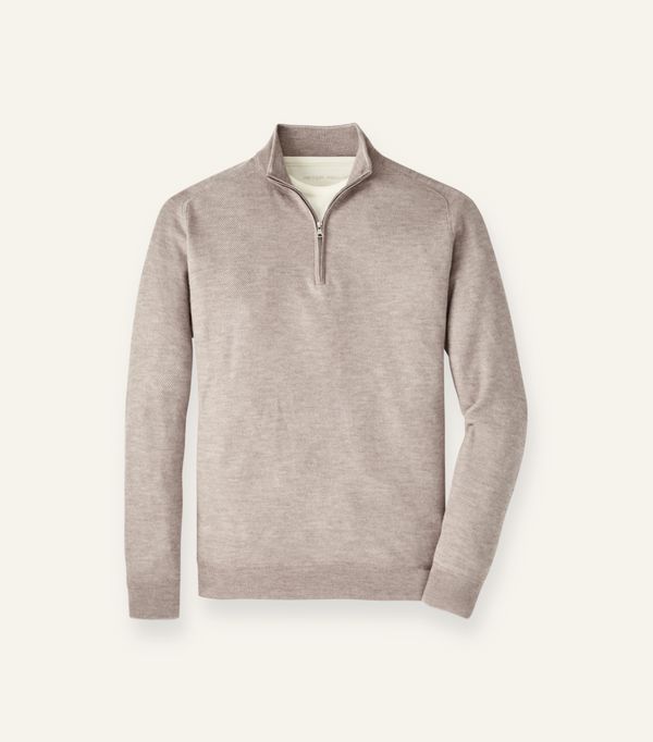 The Voyager Quarter-Zip Sweater in Fawn